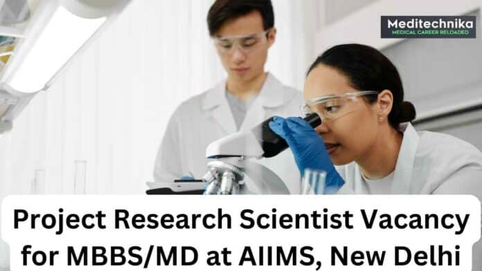 Project Vacancy for MBBS/MD
